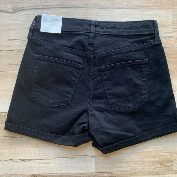 HIGH RISE MIDI SHORT Black Size 2 26 waist/4’’inseam - Picture 5 of 8